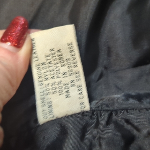 Preston & York vtg long sleek soft black leather Matrix witchy trench coat sz L - Picture 10 of 13